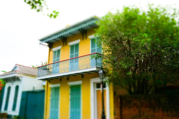 Arquitectura Colonial Casas Antiguas Del Barrio Francés Nueva Orleans — Foto de Stock