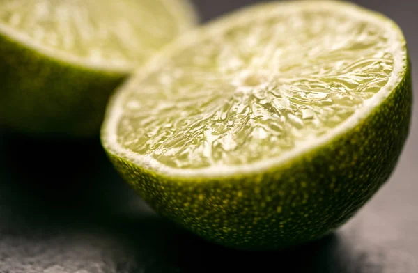 Sliced Ripe Juicy Lime Healthy Organic Food Fresh Fruit Studio — Stock Photo, Image