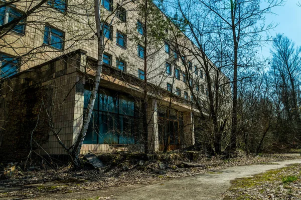 Stary Opuszczony Szpital Mieście Prypeci Ukraina Konsekwencje Wybuchu Jądrowego Elektrowni — Zdjęcie stockowe