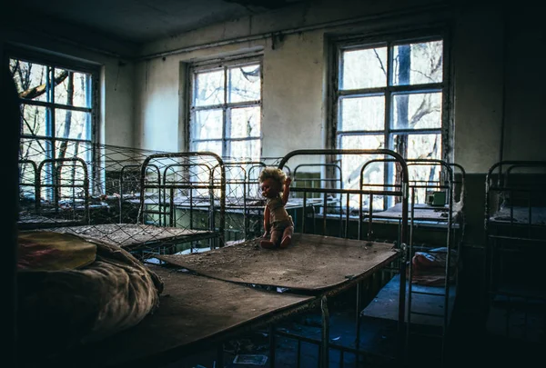 Antiguo Jardín Infantes Abandonado Zona Exclusión Del Desastre Nuclear Chernobyl — Foto de Stock