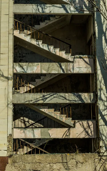 Antigua Casa Abandonada Ciudad Fantasma Pripyat Ucrania Consecuencias Una Explosión — Foto de Stock