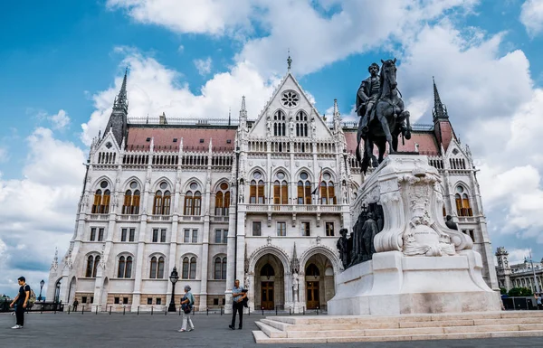 Gotycki Budynek Parlamentu Węgierskiego Budapeszt — Zdjęcie stockowe