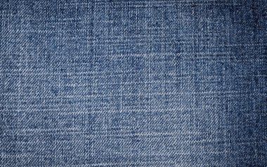 Mavi klasik denim kumaş. Keten kumaş dokusuna