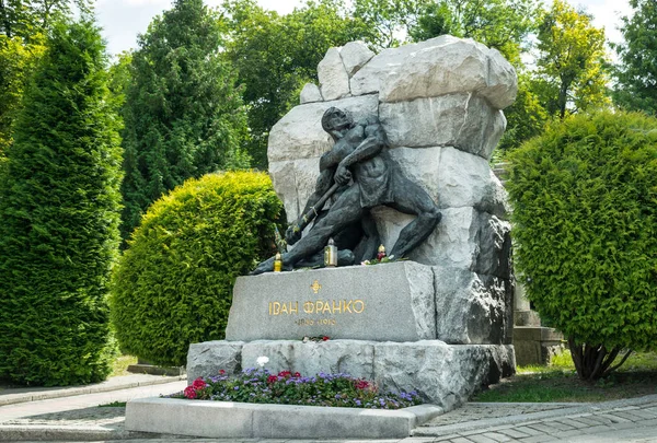 Ville Lviv Ukraine Juillet 2019 Monument Tombe Célèbre Poète Philosophe — Photo
