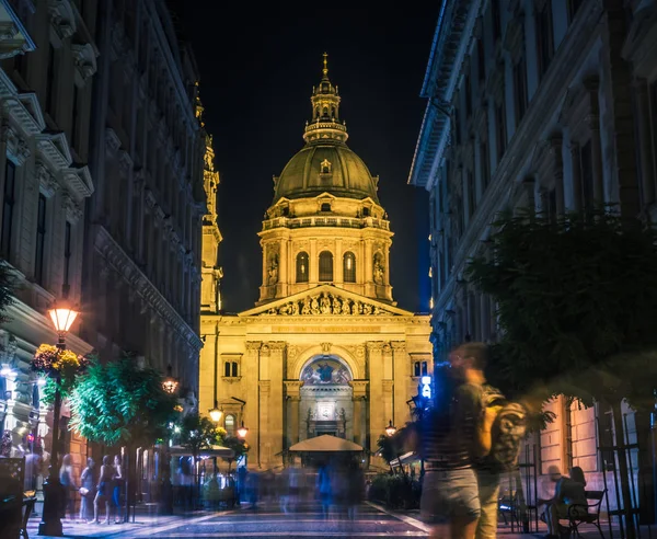 Budapest Ungarn August 2019 Beleuchtet Von Den Nächtlichen Lichtern Der — Stockfoto