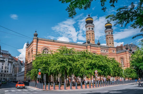 Budapeszt Węgry Sierpień 2019 Luksusowy Budynek Wielkiej Synagogi Budapesztu Przy — Zdjęcie stockowe