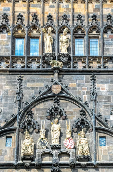 Ancient Powder Tower Powder Gate Entrance Old City Quarter Prague — 스톡 사진