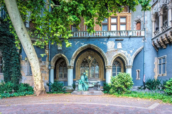 Budapest Hungría Agosto 2019 Arquitectura Gótica Del Castillo Vajdahunyad Parque — Foto de Stock