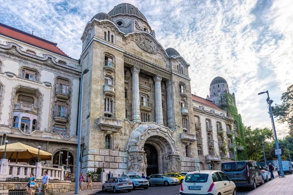 Budapest Hungary August 2019 Majestic Gothic Stone Facade Gellert Hotel — Stock Photo, Image