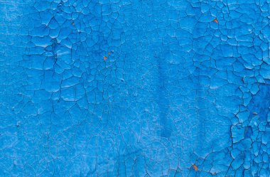 Kırık mavi eski boya. Eski tahta arkaplan