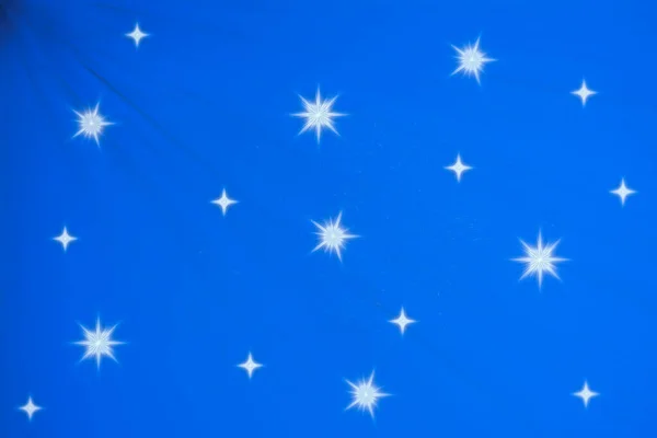Nuit Hiver Enneigée Fond Bleu Abstrait Avec Étoiles Brillantes — Photo