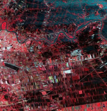 Soyut doku rengi. Uzaydan Dünya'nın renkleri. NASA görüntülerde alarak oluşturulan