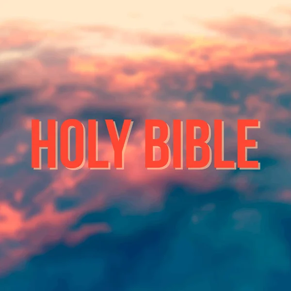 聖書 - blured、赤い空を背景に — ストック写真