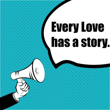 Projeniz için sloganı fikir: aşk - bir megafon eliyle