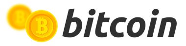 Bitcoin sembolü Altın kavramı. Vektör