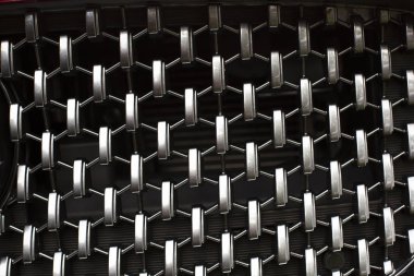 Modern lüks araba ızgara close-up. Arka plan, kavram