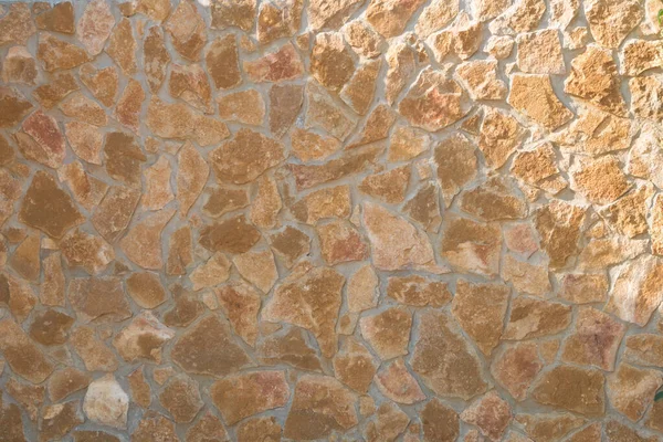 Natursteinmauer Auf Beton — Stockfoto