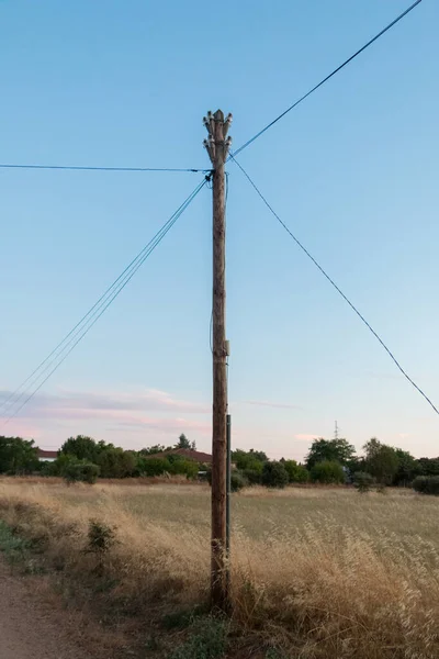 Alter Strommast Betrieb — Stockfoto