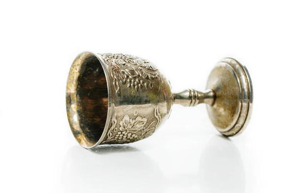 旧复古犹太银藤杯 — 图库照片