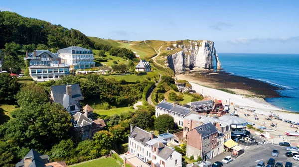 Paisaje Etretat Francia Vista Aérea — Foto de Stock