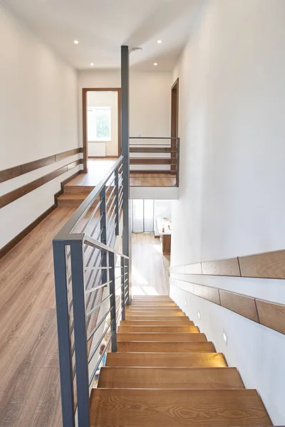 Wooden stairs architecture design. home stairs in interior