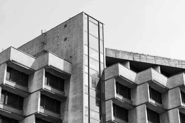 Opuštěný Bývalý Hotel Krakově Polsko Úžasná Modernistická Stavba Pozdního Komunismu — Stock fotografie