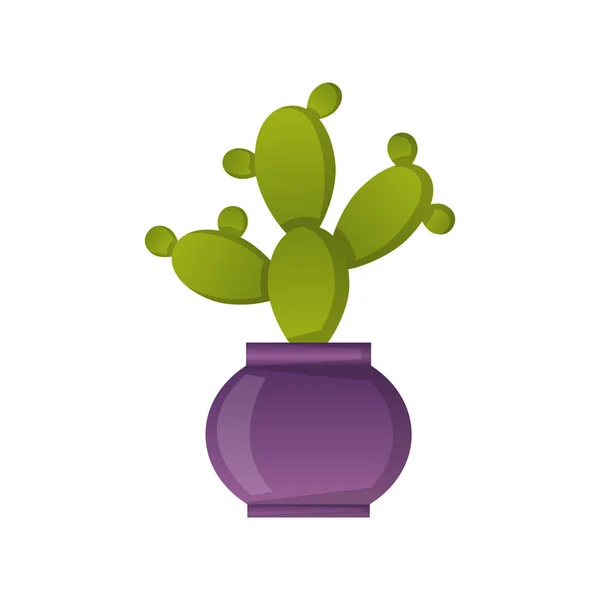 Ilustración Vectorial Con Icono Cactus Aislado Dibujos Animados Vector Planta — Vector de stock