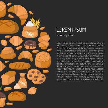 Vektör karikatür Pastane fırın