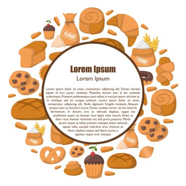 Vektör karikatür Pastane fırın