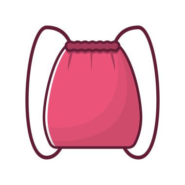 Vektör karikatür düz sırt çantası, spor çanta arka plan