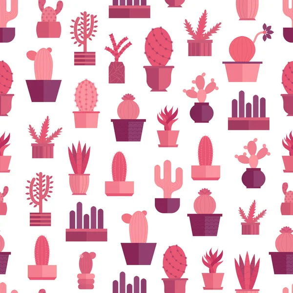 Vector cartoon huis plant cactus pictogramachtergrond — Stockvector