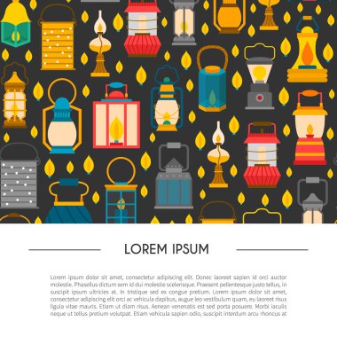 Vektör düz fenerler arka plan