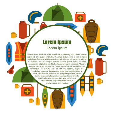 Vektör arka plan rafting düz