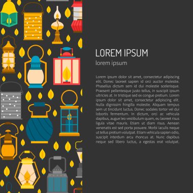 Vektör düz fenerler arka plan