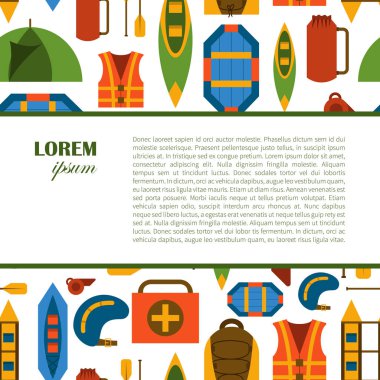 Vektör arka plan rafting düz