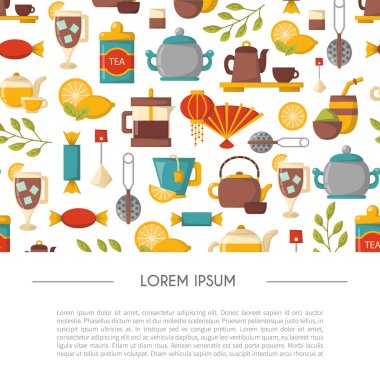 Vektör karikatür çay saat simgesini