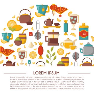 Vektör karikatür çay saat simgesini