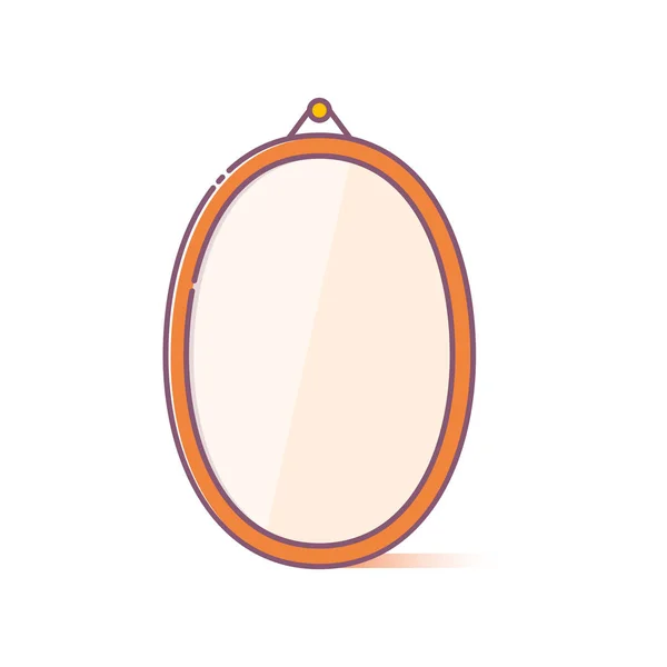 Modèle d'icône vectorielle miroir sur fond blanc isolé — Image vectorielle