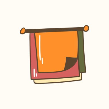 Vektör çizim karikatür ile el çekilmiş yeniden kullanılabilir unpaper havlu