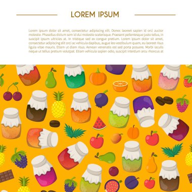 Vektör karikatür reçel kavanoz ayarla