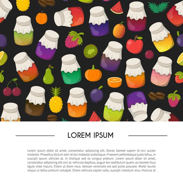 Vektör karikatür reçel kavanoz ayarla