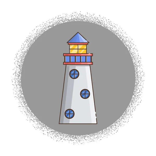 Faro plano de dibujos animados vectoriales aislado en el fondo — Vector de stock