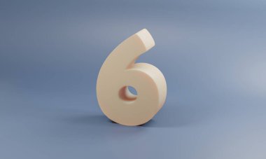 Yumuşak ve Pürüzsüz 3D Numara 6 / 6