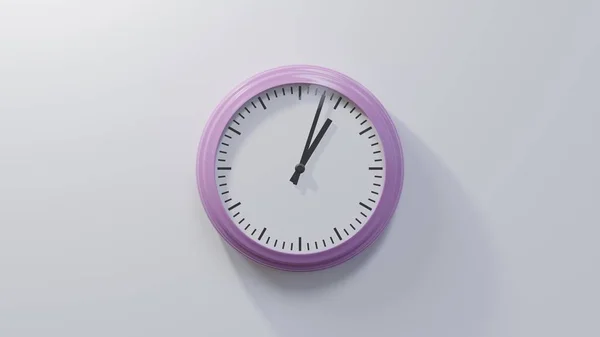 Glänzend Rosa Uhr Einer Weißen Wand Drei Nach Eins Ist — Stockfoto