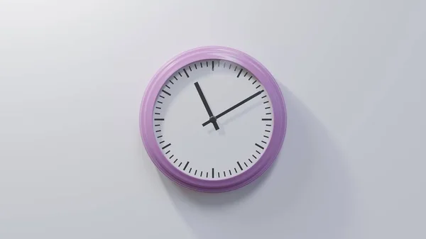 Reloj Rosa Brillante Una Pared Blanca Las Once Diez Hora —  Fotos de Stock