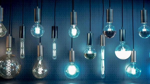 Lighting decor. Designer light bulbs. Decorative lighting Idea