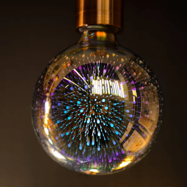 Beautiful Modern Luxury Light Lamp Decor Glowing Colorfull — Stock Photo, Image