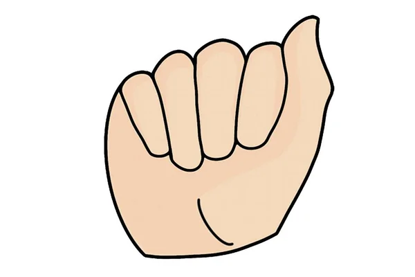 Asl Hand Shape Şaret Dili — Stok fotoğraf