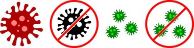 Corona Virüs Mikrobu Antivirüs Vektör Sanatını Böcek Etti