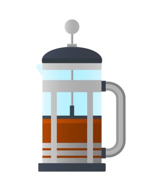 Fransız baskı kahve vektörü illüstrasyonu.